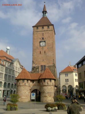 Транспортные нотгельды Нюрнберга-Фюрта. Краткий обзор. - Weißer_Turm_Nürnberg