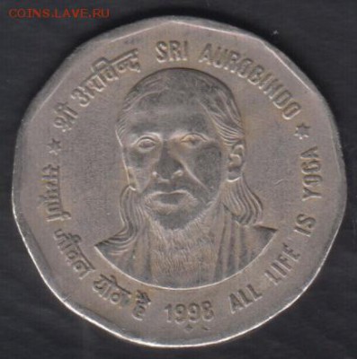 Индия 2 рупии 1998 до 12.12.2016 21-00 - Индия р