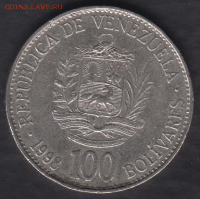 Венеуэла 100 боливаров 1998 до 12.12.2016 21-00 - Венеуэла 100 боливаров 1998 а
