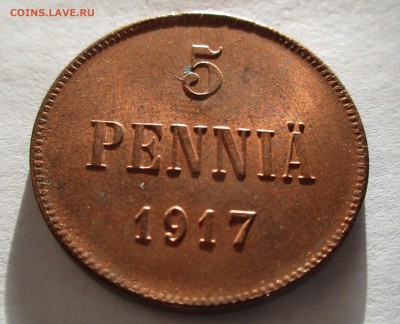ФИНЛЯНДИЯ 5 пенни 1917. Орёл. ШТЕМПЕЛЬНАЯ. - 048.JPG