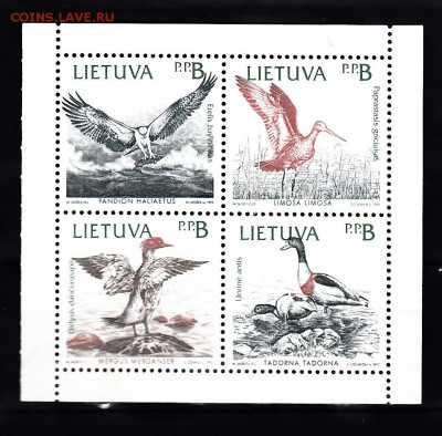 Литва 1992 птицы кварт - 207
