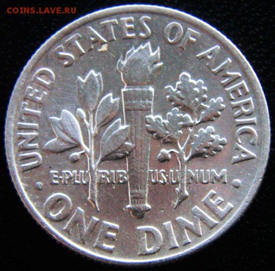 США_10 центов 1964 "Roosevelt Dime". Серебро; 13.12_22.14мск - 12521