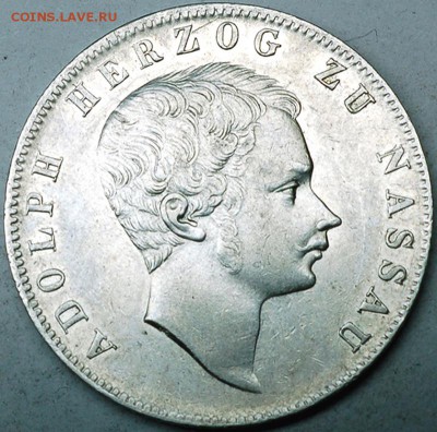 Германия. Герцогство Нассау_1 гульден 1844; до 13.12_22.27мс - 10020