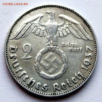 Германия 2 рейхсмарки 1937 J - до 15.12.16г. в 22:00 - 2 марки 1937 _2
