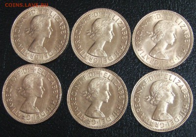 Полпенни Англия 1967, лютый AUNC, 6 штук - 22