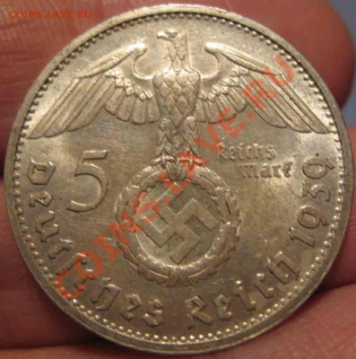5 Марок 1939 года-G-Серебро-Рейх-29 - 29