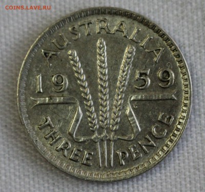 С 1 руб. АВСТРАЛИЯ 3 пенса 1959г. ЛИЗАВЕТА до 20.12 в 22-00 - IMG_4076.JPG