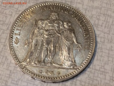 5 франков 1875г.Франция(Геркулес и нимфы)остатки шт.блеска. - IMG_0594[1].JPG