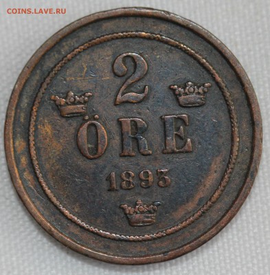 С 1 руб. СТАРАЯ ШВЕЦИЯ 2 эре 1893г.  до 20.12 в 22-00 - IMG_4021.JPG