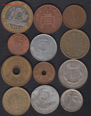 12 иностранных монет Лот 7 до 16.12.2016 21-00 - ! лот 10 а