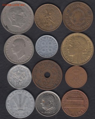 12 иностранных монет Лот 8 до 16.12.2016 21-00 - ! лот 11 р