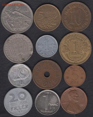 12 иностранных монет Лот 8 до 16.12.2016 21-00 - ! лот 11 а