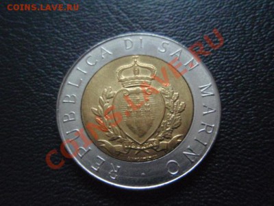 Сан Марино 500 лир 1987 Герб Биметал  до 14.01 в 21.00 М - P1020933.JPG