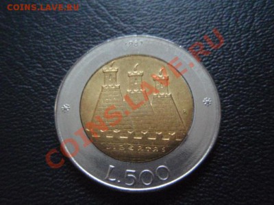 Сан Марино 500 лир 1987 Герб Биметал  до 14.01 в 21.00 М - P1020932.JPG