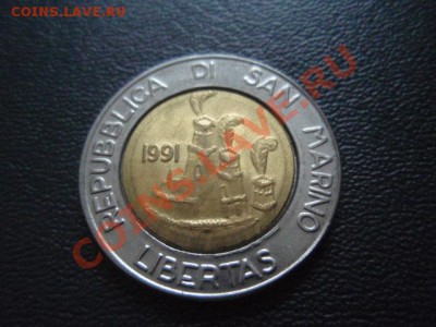 Сан Марино 500 лир 1991 Терра Биметал  до 14.01 в 21.00 М - P1020927.JPG