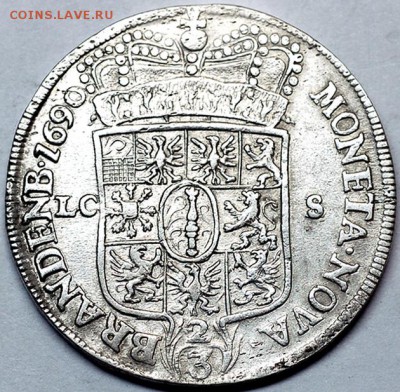 Германия. Бранденбург_серебряный гульден 1690; 15.12_22.35мс - 10230