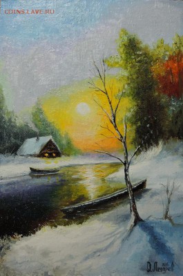 КАРТИНА " Избушка в лесу" холст,масло - DSCN4244