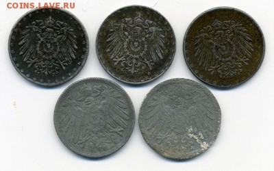 10 пфеннигов - аверс. - Германия-10пфеннигов_5шт_а