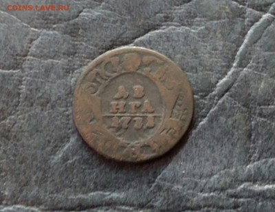 Редкая денга 1731 года с одной полосой - 20161215_090219-1