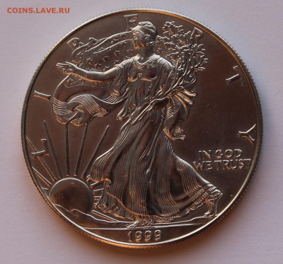 США. 1 доллар ШАГАЮЩАЯ СВОБОДА 1999. СЕРЕБРО, 31,1 - унция. - 3