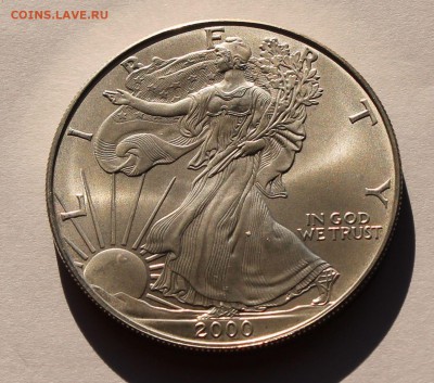 США. 1 доллар ШАГАЮЩАЯ СВОБОДА 2000. СЕРЕБРО, 31,1 - унция. - 2