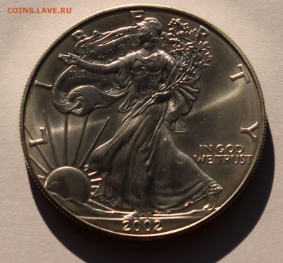 США. 1 доллар ШАГАЮЩАЯ СВОБОДА 2002. СЕРЕБРО, 31,1 - унция. - 2