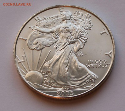 США. 1 доллар ШАГАЮЩАЯ СВОБОДА 2005. СЕРЕБРО, 31,1 - унция. - 4