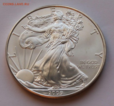 США. 1 доллар ШАГАЮЩАЯ СВОБОДА 2009. СЕРЕБРО, 31,1 - унция. - 4