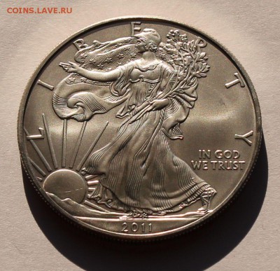 США. 1 доллар ШАГАЮЩАЯ СВОБОДА 2011. СЕРЕБРО, 31,1 - унция. - 2