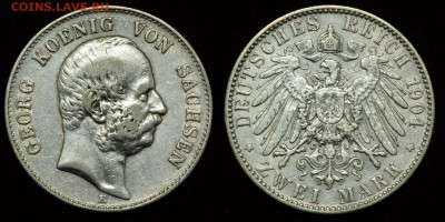 Германия, Саксония 2 марки 1904г. ---20-12-16 в 22-00--- - Саксония_2марки1904_1_1
