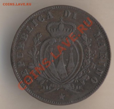 Сан-Марино 5 чентезимо 1894 год - 8