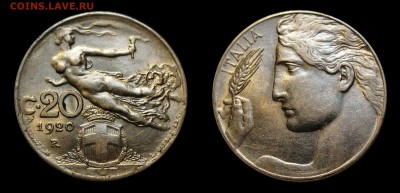 10 лир 1927 Италия серебро UNC - 9