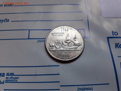 25 ЦЕНТОВ 2000г. США . Р .ВИРДЖИНИЯ .до 18.12.16. 21-00 мск. - 20161216_113438