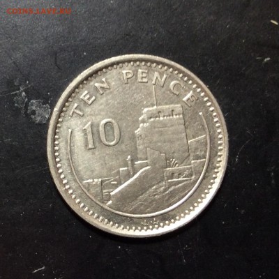 Гибралтар 10 пенсов 1994 г - image