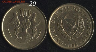Кипр 10 центов 1988 до 22:00мск 23.12.16 - Кипр 10 центов 1988