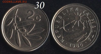 Мальта 2 цента 1986 до 22:00мск 23.12.16 - Мальта 2 цента 1986