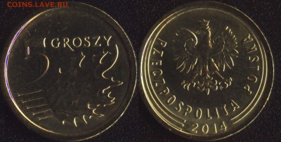 Польша 5 грошей 2014 до 22:00мск 23.12.16 - Польша 5 грошей 2014