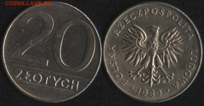 Польша 20 злотых 1989 до 22:00мск 23.12.16 - Польша 20 злотых 1989