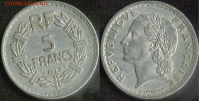 Франция 5 франков 1947до 22:00мск 23.12.16 - Франция 5 франков 1947 
