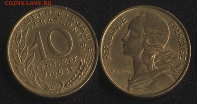 Франция 10 сантим 1963 до 22:00мск 23.12.16 - Франция 10 сантим 1963