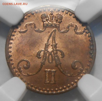 1 пенни 1871г. NGC MS 63 RB - 2