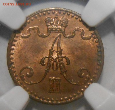 1 пенни 1871г. NGC MS 63 RB - 6
