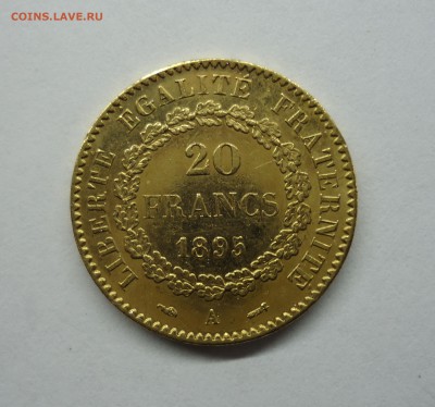 20 франков 1893 г. (А) AU 6.45 Оценка - 20фр1893-1