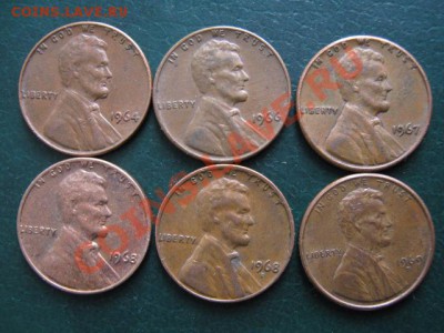 США 1 цент по 5р за шт.38.7. 196438.8. 196638.9. 196738.10. 196838.11. 1968D38.12. 1969D - IMG_4982