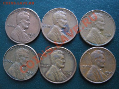 США 1 цент по 5р за шт.38.1.1959D38.2. 196138.3. 1961D38.4. 1962D38.5. 1963D38.6. 1964D - IMG_4980