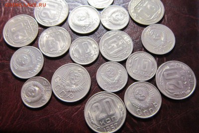 10,15 и 20 копеек 1952 и 1953 гг. (в блеске) - 11