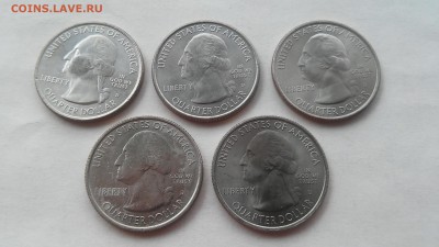 США, 25 центов 2011 г. Национальные парки до 24.12.2016 - 2011-2