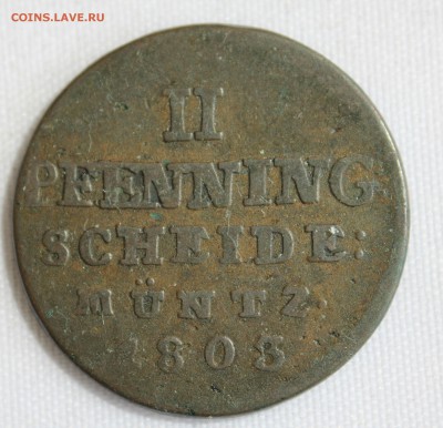 С 1 руб. БРАУНШВЕЙГ 2 пфеннига 1803г. до 24.12 в 22-00 - IMG_6378.JPG
