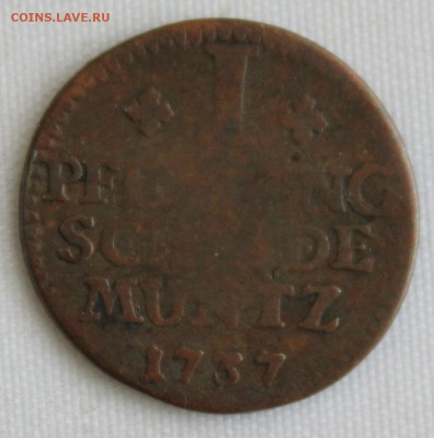 С 1 руб. БРАУНШВЕЙГ 1 пфенниг 1737г. ДИКИЙ ЧЕЛ до 24.12 - IMG_3382.JPG