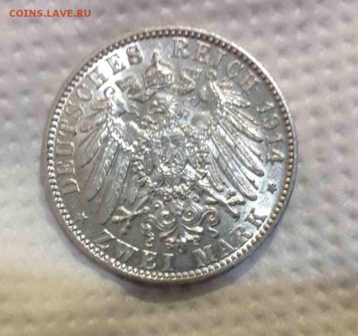 Бавария, 2 марки 1914, король Людвиг III до 22.12 в 22.30 Мс - IMG_2707.JPG